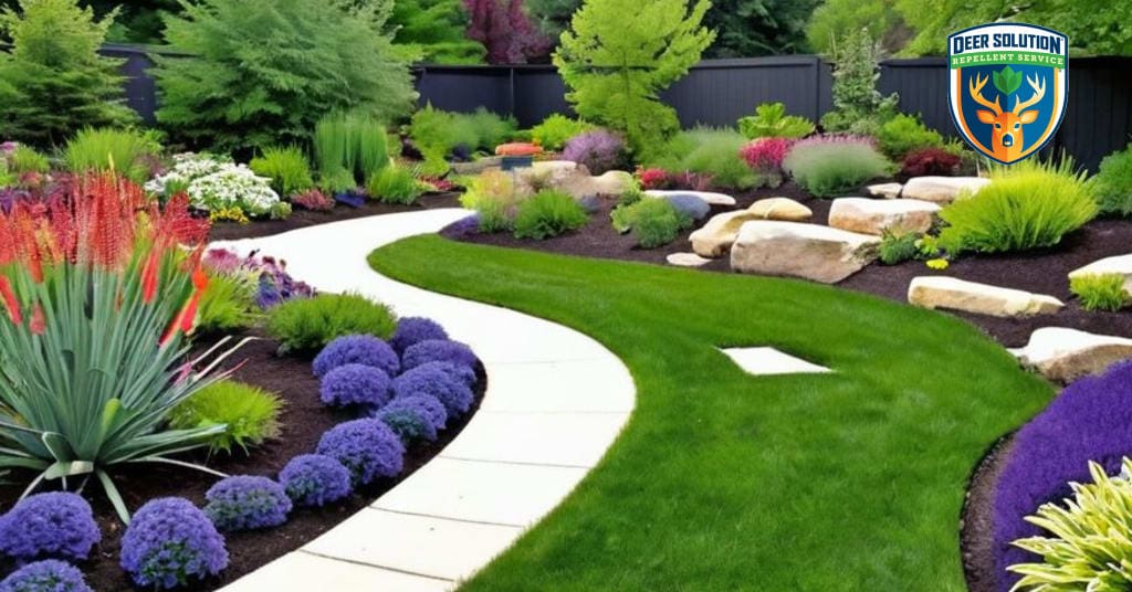 Vibrant Cinerarias blooms in deer-resistant garden, protected by Deer Solution's eco-friendly service