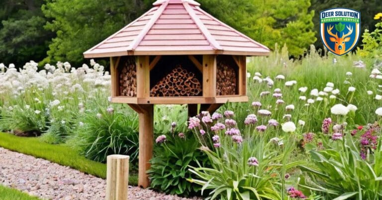 Lush garden with vibrant common milkweeds and monarch butterflies, protected by Deer Solution's eco-friendly repellent.