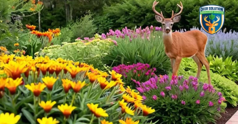 Vibrant gazania flowers thrive in eco-friendly garden, protected by Deer Solution's safe repellent service.
