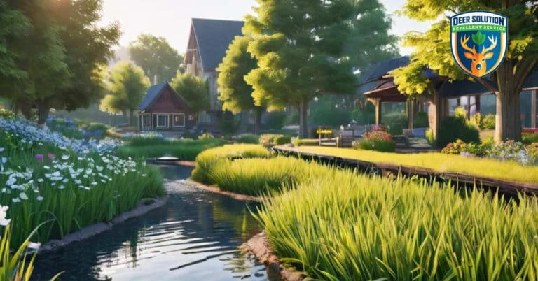 Vibrant prairie docks in an eco-friendly garden, showcasing how Deer Solution protects landscapes from deer damage.