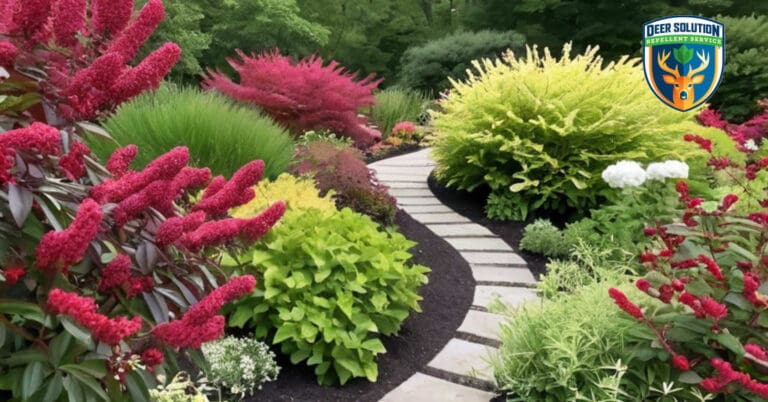Lush garden with Cranberry Bush Viburnums using Deer Solution's eco-friendly plant protection.