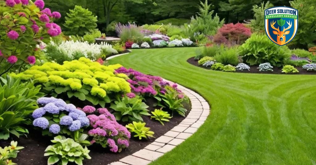 Lush oakleaf hydrangeas in a sustainable garden, protected by Deer Solution's eco-friendly repellent service from deer.