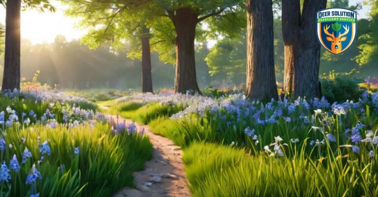 Lush garden with prairie spiderworts, illustrating eco-friendly harmony while addressing do deer eat prairie spiderworts.
