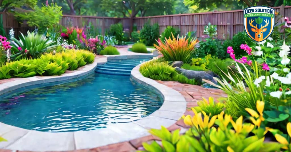 Fall garden featuring vibrant Virginia sweetspires, thriving under Deer Solution®'s eco-friendly repellent service.