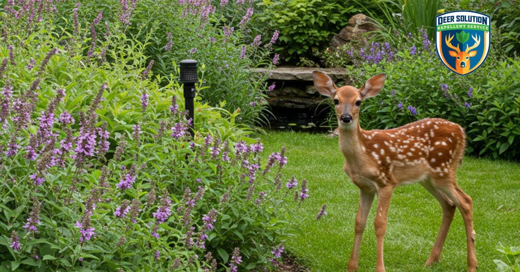 Vibrant garden with wild bergamots, illustrating eco-friendly practices and answering do deer eat wild bergamots.