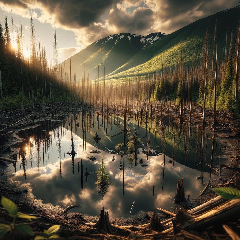 Close-up of a natural area in Prince George's County showing the ecological stress caused by deer overpopulation.