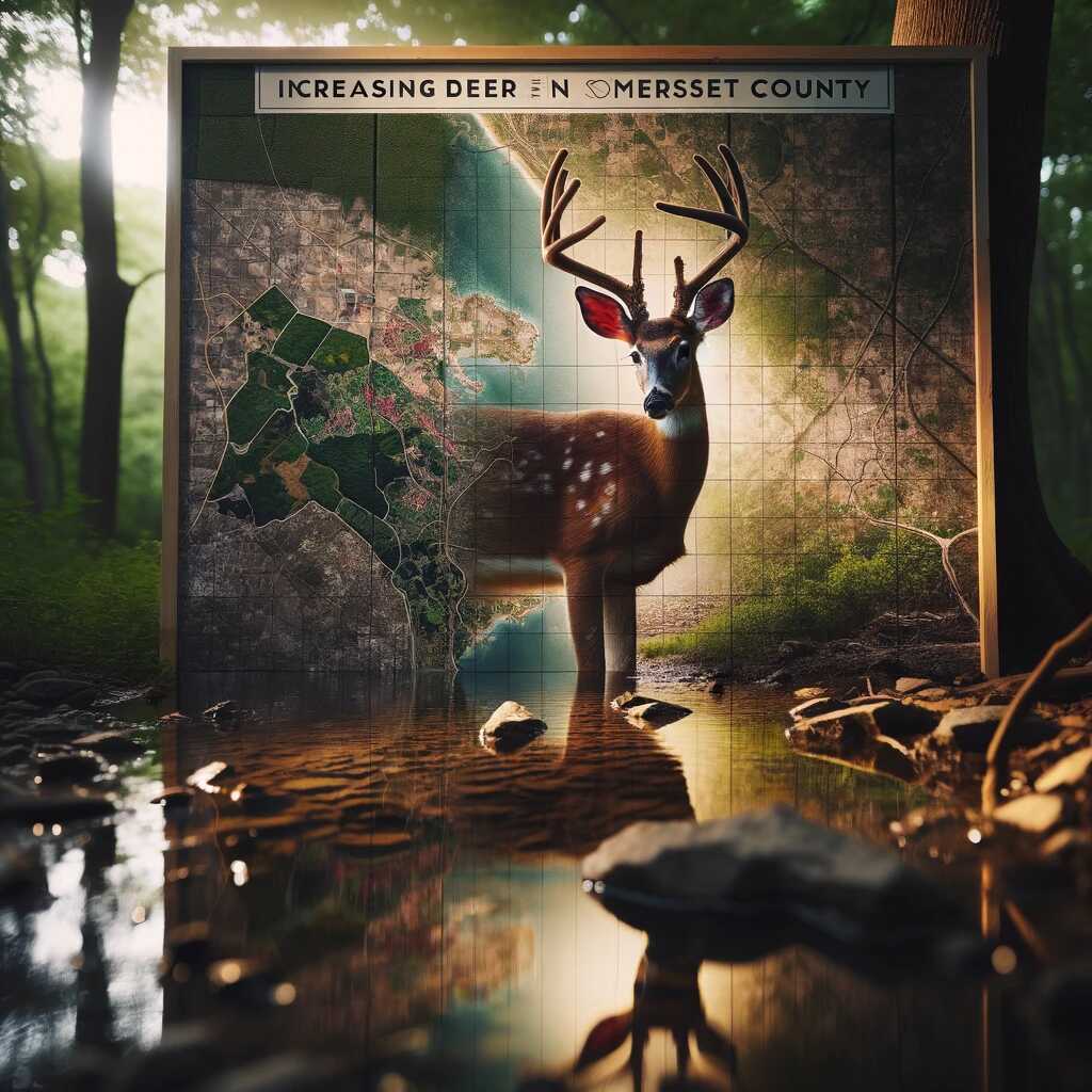 Close-up of a natural area in Somerset County, highlighting environmental stress due to deer overpopulation