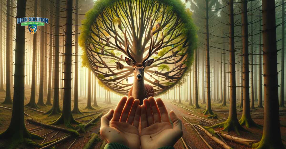 Image depicting tree injuries and foliage distress in Richmond County, NC, emphasizing the concern over deer damage and the question of whether the affected trees can recover