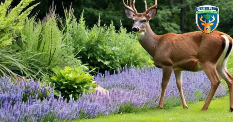 Lush, sustainable garden with bishops weeds, coneflowers, and native shrubs - Deer Solution's eco-friendly approach.